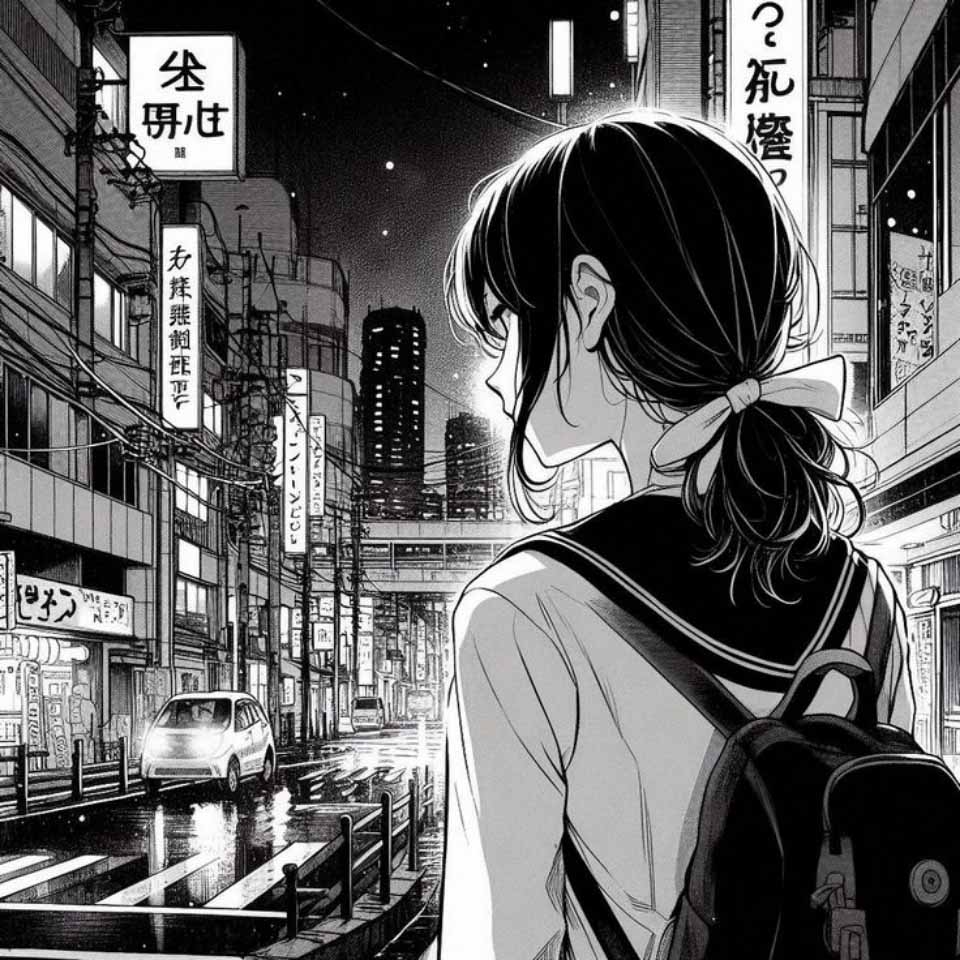 Anh buon avatar anime nu den trang 960px 960px avatar 6