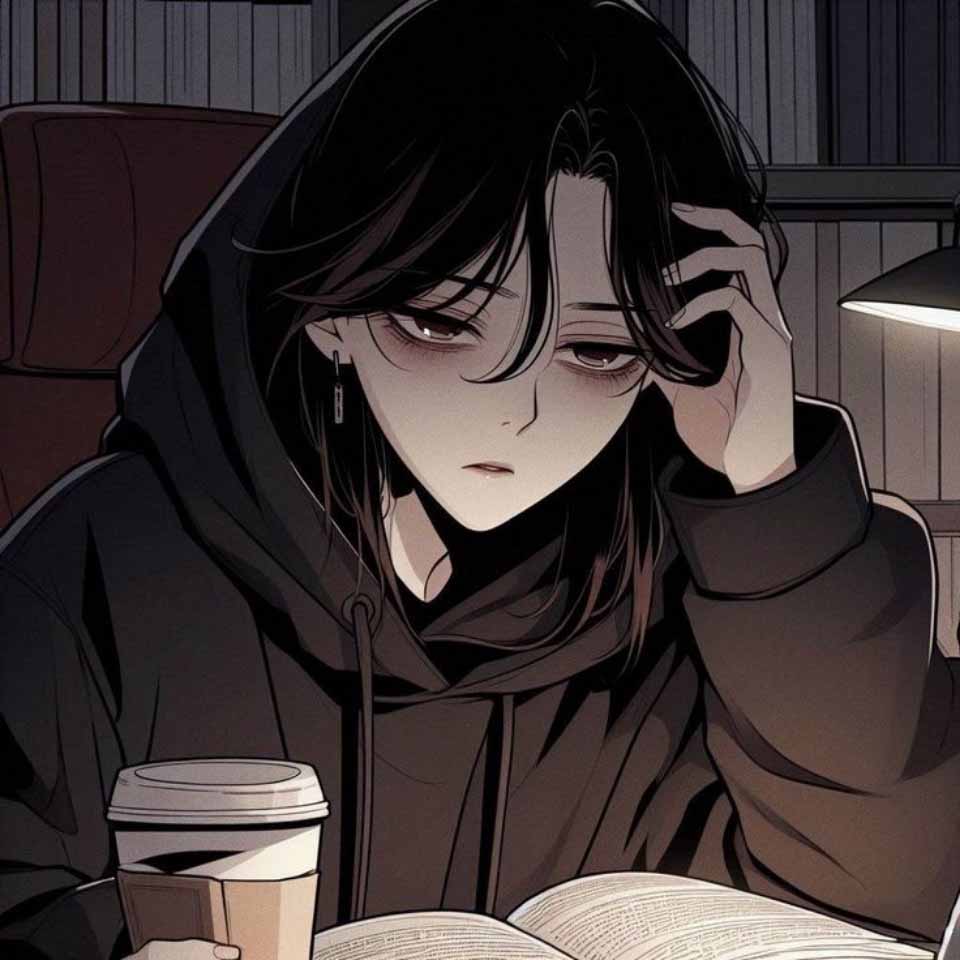 Anh buon avatar anime nu den trang 960px 960px avatar 14