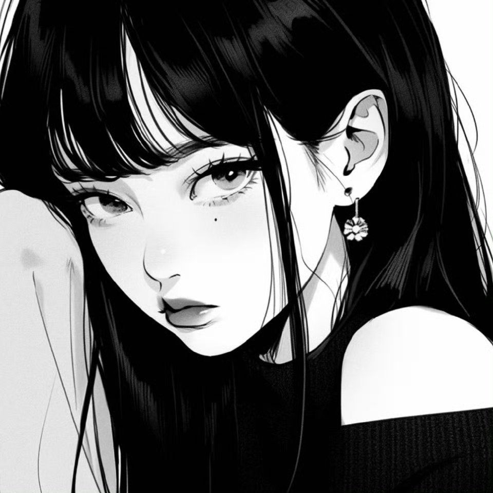 Anh anime nu trang den buon khoc 960px 960px avatar 10