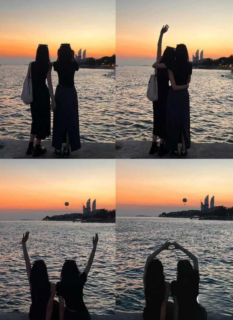 Ảnh đi biển chụp sau lưng - Nắm tay dạo biển