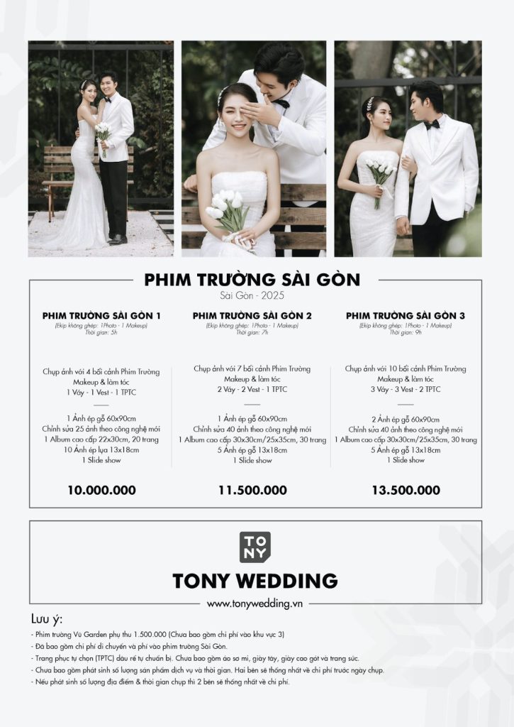 Bảng giá phim trường 2025