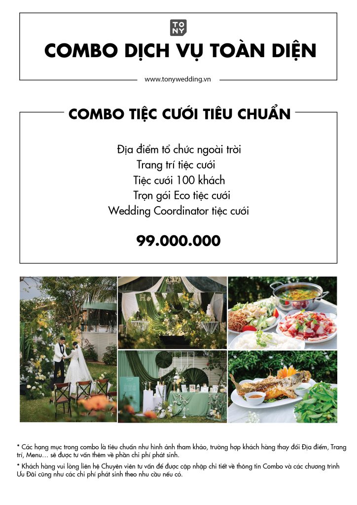 Bảng giá trọn gói ngày cưới