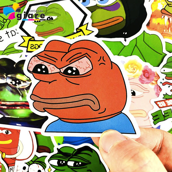 Mẫu sticker ếch xanh pepe giận dữ