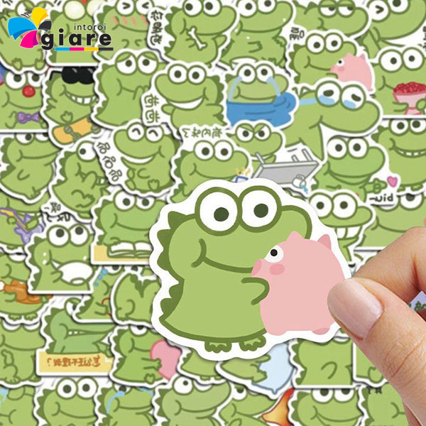 Mẫu sticker ếch xanh cute