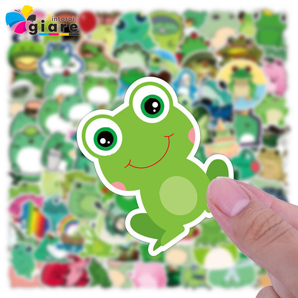 Mẫu sticker ếch xanh dễ thương