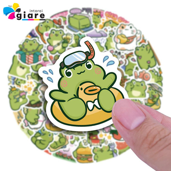 Mẫu sticker ếch xanh đáng yêu