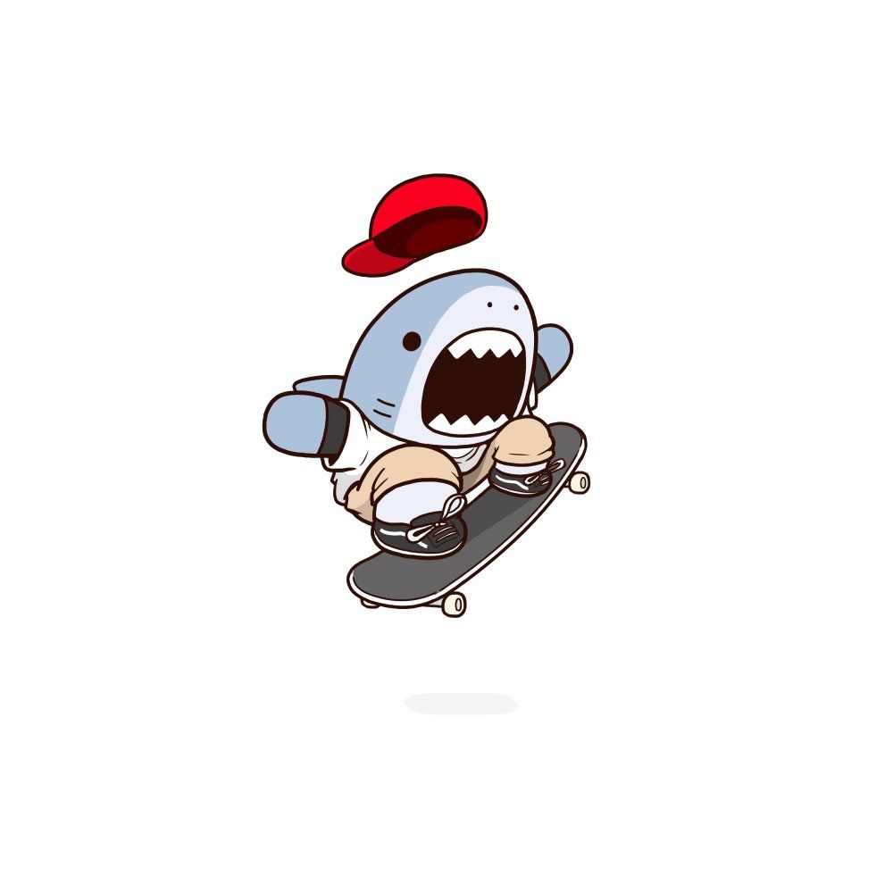 hình nền cá mập cute