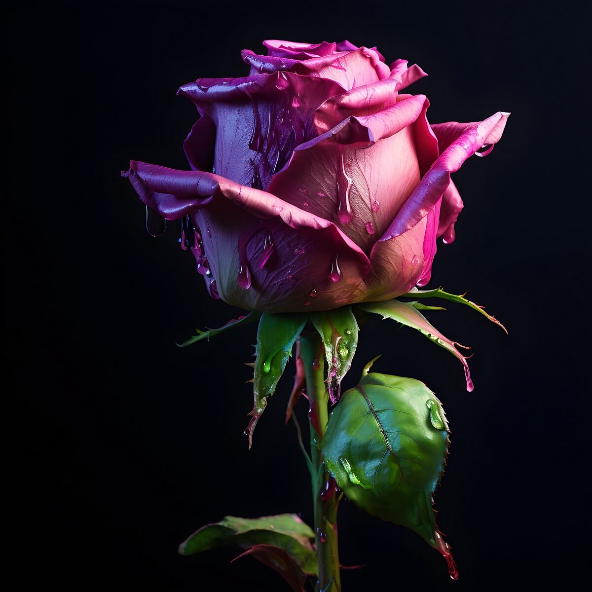 Ảnh hoa hồng tím đẹp mê hồn