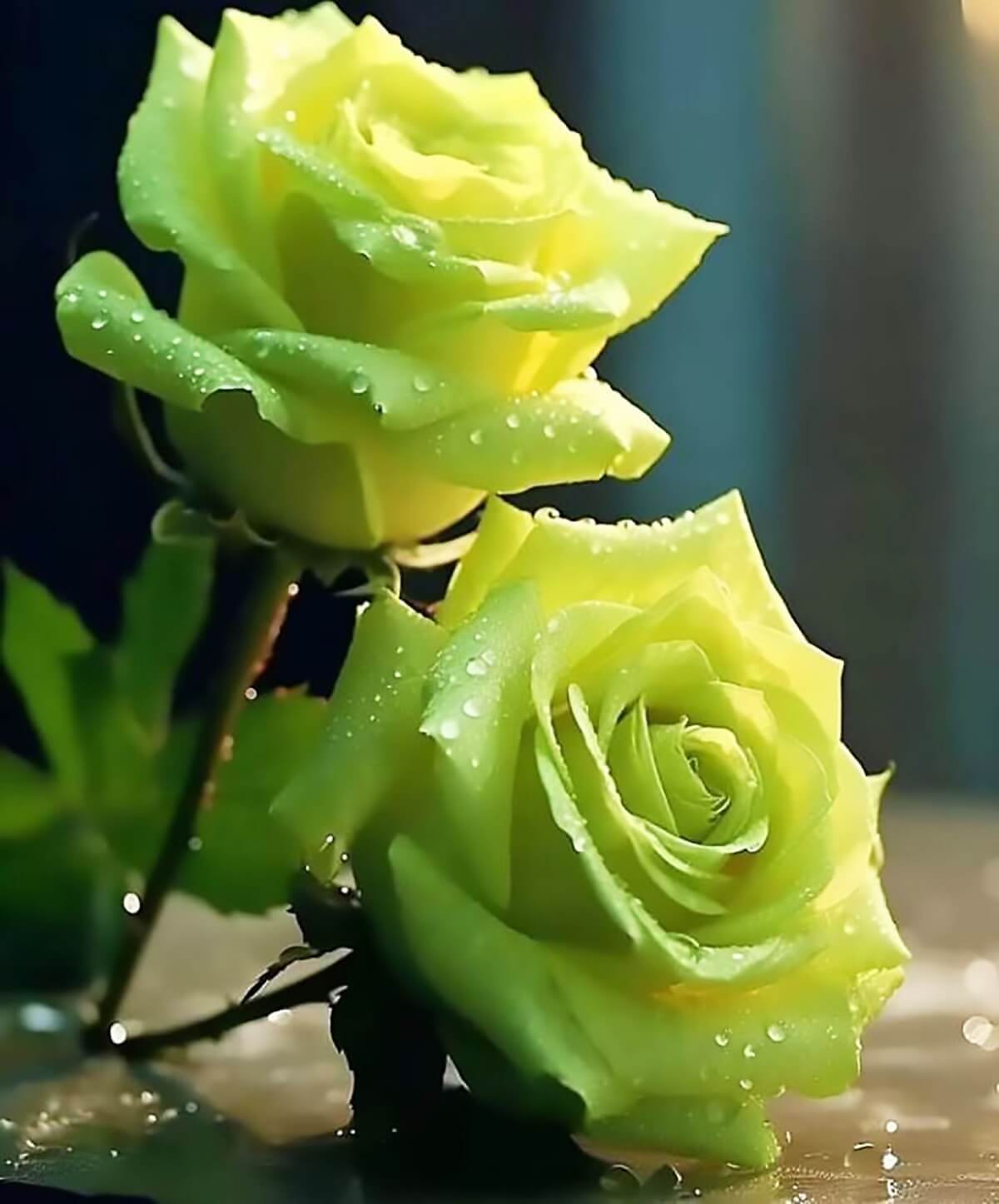 Hình ảnh hoa hồng xanh huyền bí