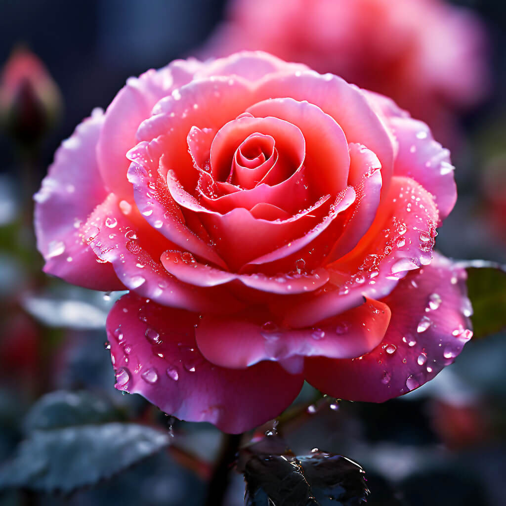 Hình ảnh cây hoa hồng trong nắng