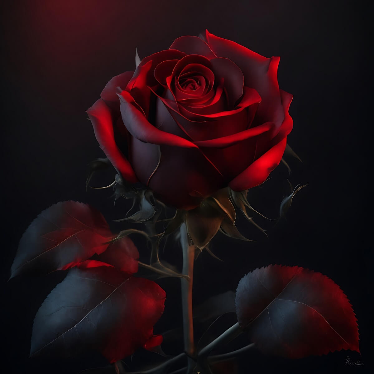 Cận cảnh bông hoa hồng nhung mềm mại