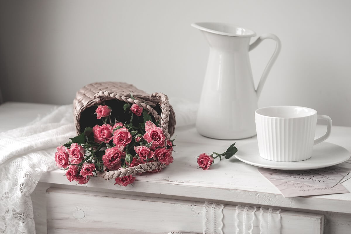 Bức ảnh bó hoa hồng tươi thắm