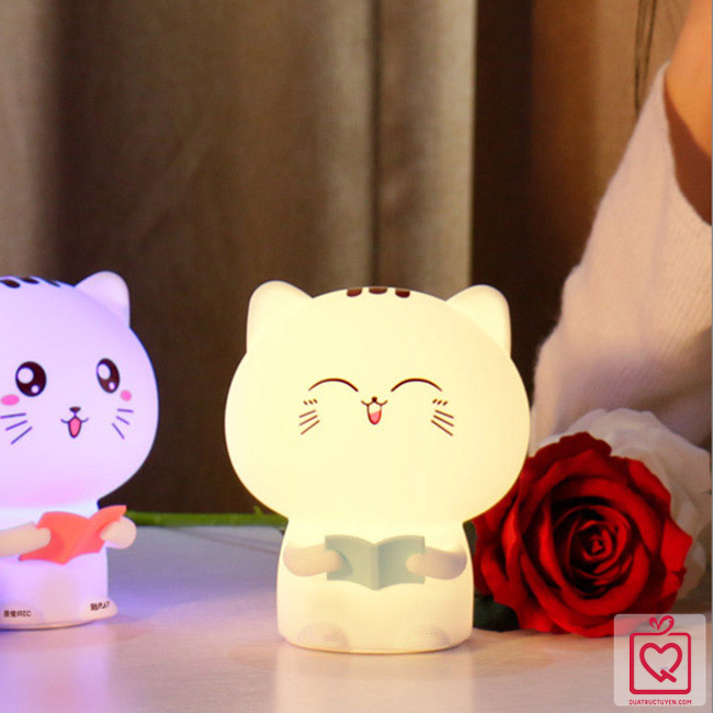 Đèn ngủ để bàn dễ thương - Mèo con