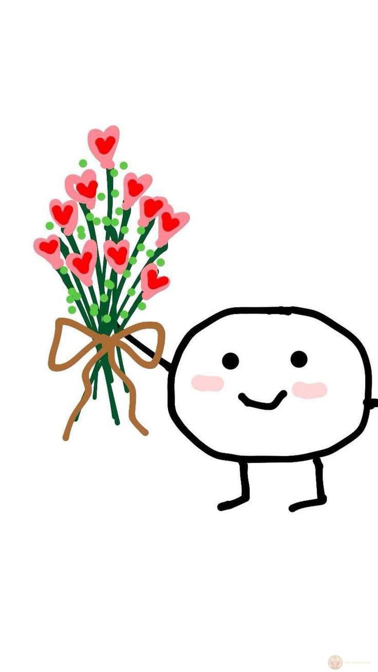 Hình ảnh tặng hoa hài hước