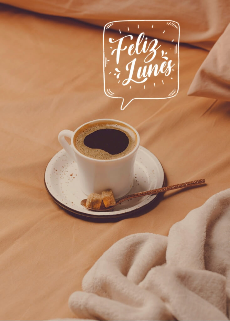 Ảnh concept thứ hai vui vẻ với tách cà phê