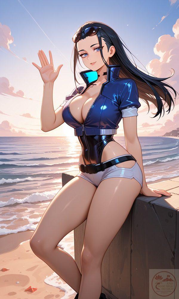 Nico Robin vòng ngực mịn gió biển