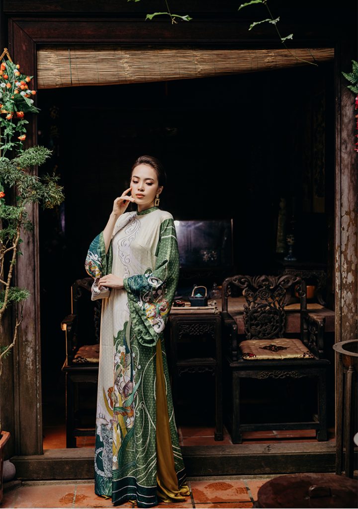 áo dài tay lỡ để che khuyết điểm bắp tay to