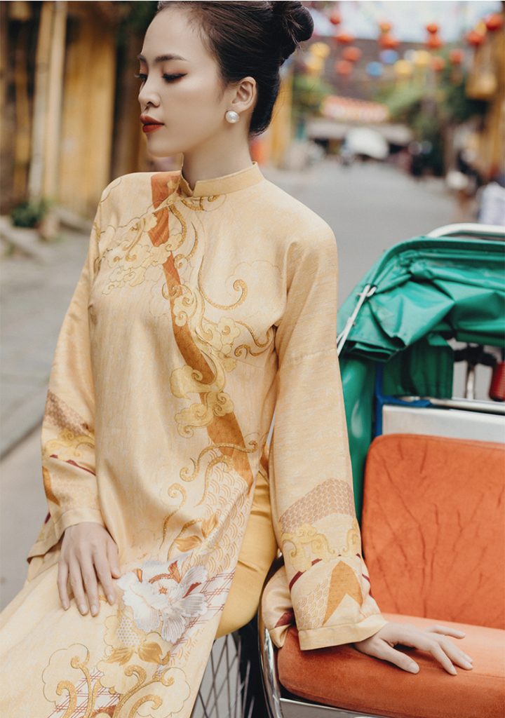 áo dài dáng xuông cho người mập tự tin xuống phố