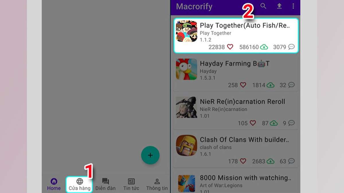 Cách Auto câu cá Play Together Android bước 11