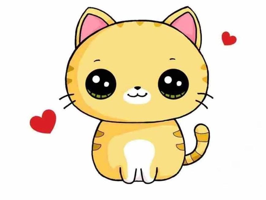 Mẫu vẽ mèo anime đơn giản