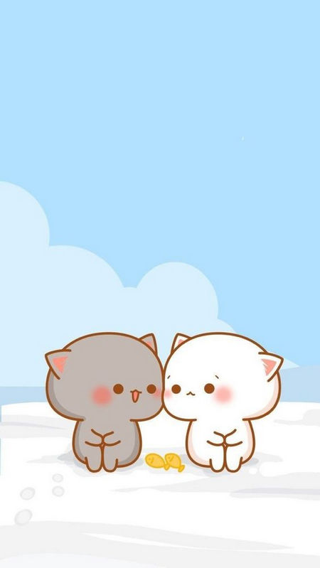 Mèo anime sơn màu nước