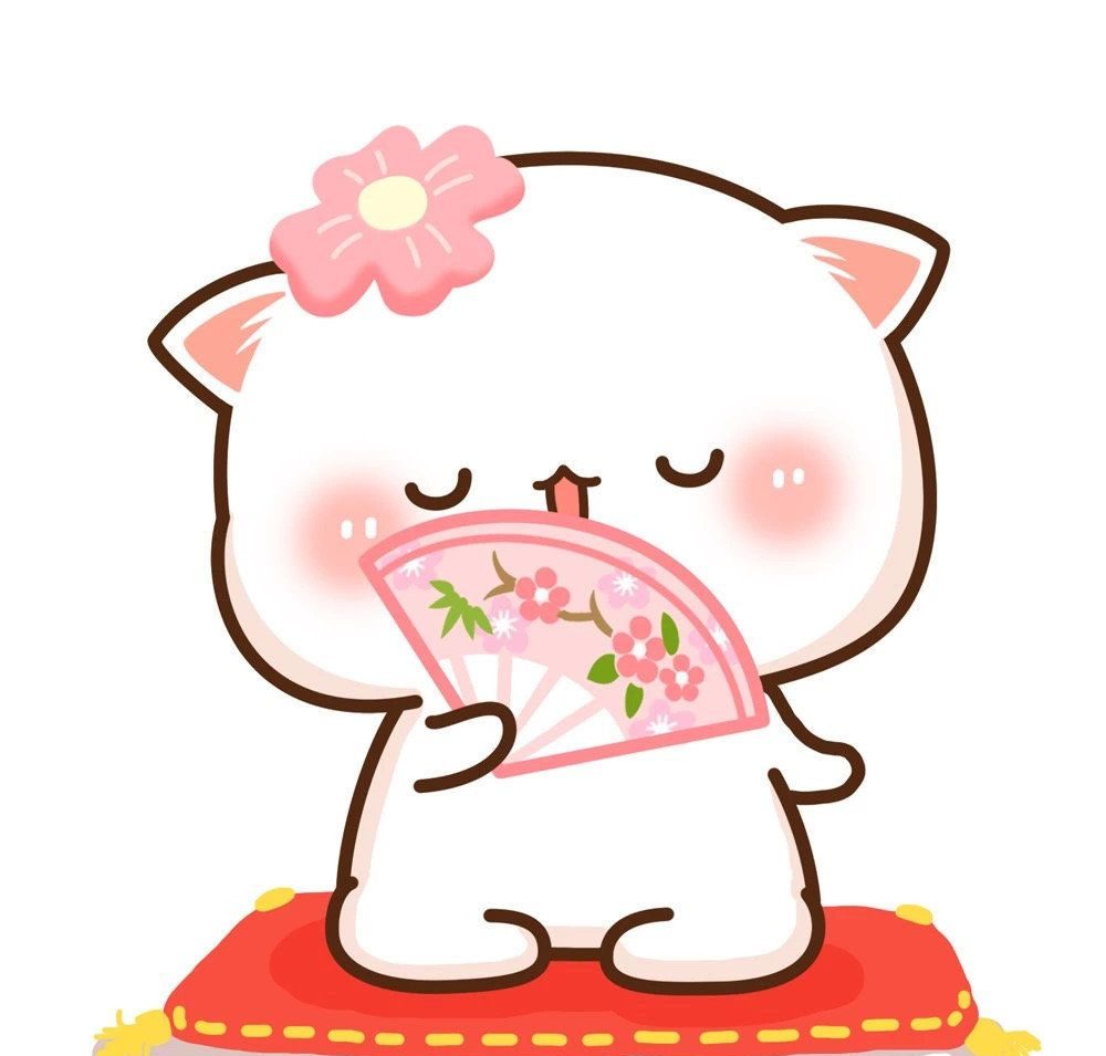 Mèo anime mặc kimono