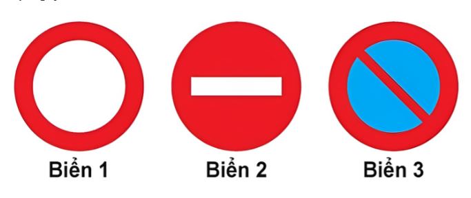 Biển nào dưới đây cấm mọi loại xe cơ giới đi vào trừ xe gắn máy, xe mô tô hai bánh và các loại xe ưu tiên?