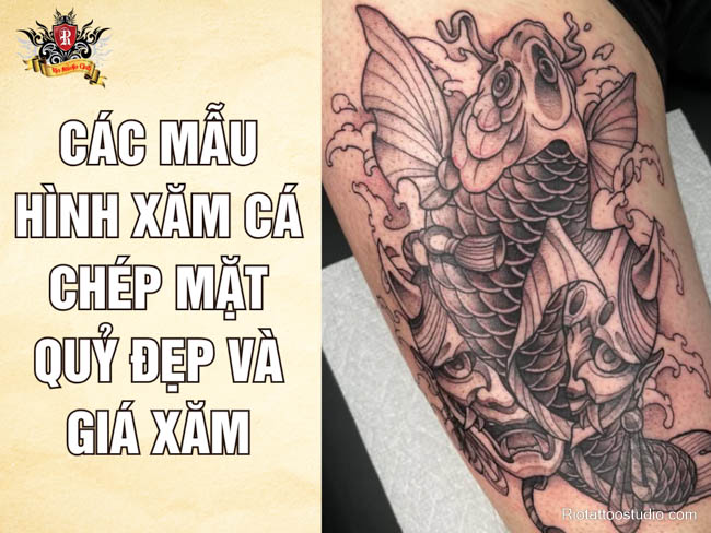 Hình xăm cá chép mặt quỷ ở tay được thợ xăm tại Rio thực hiện công phu với mức giá khoảng từ 6 - 35 triệu. Giá cụ thể còn tùy thuộc việc bạn chọn xăm full tay hay nửa tay, bắp hay khuỷu tay và các họa tiết kèm theo.