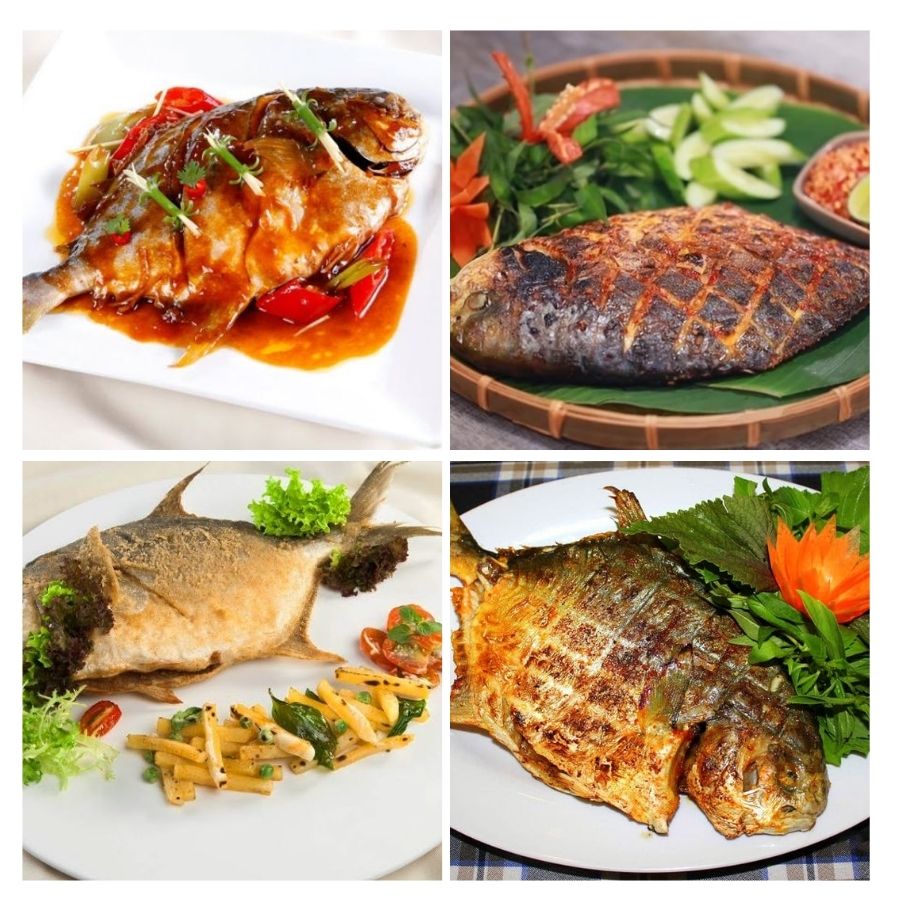 Các món ngon được chế biến từ thịt cá chim trắng