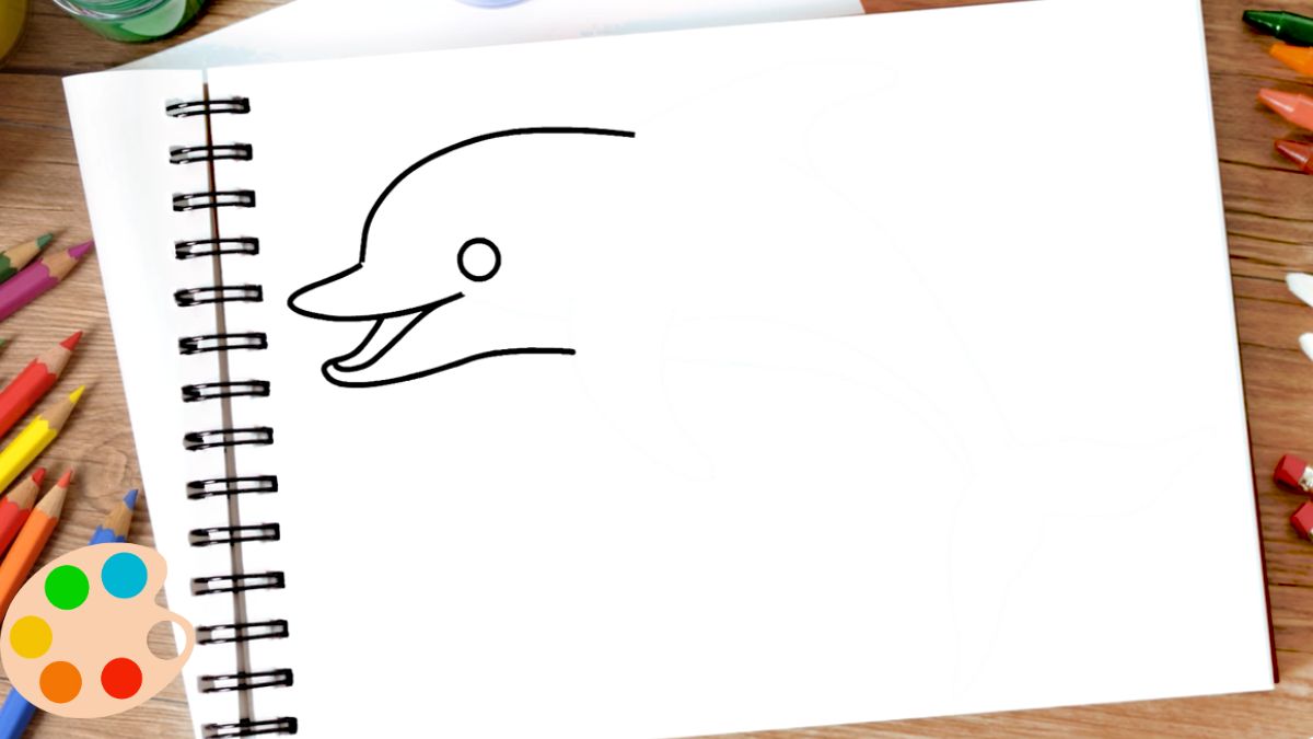 Cách vẽ cá heo đơn giản nhanh chóng nhất