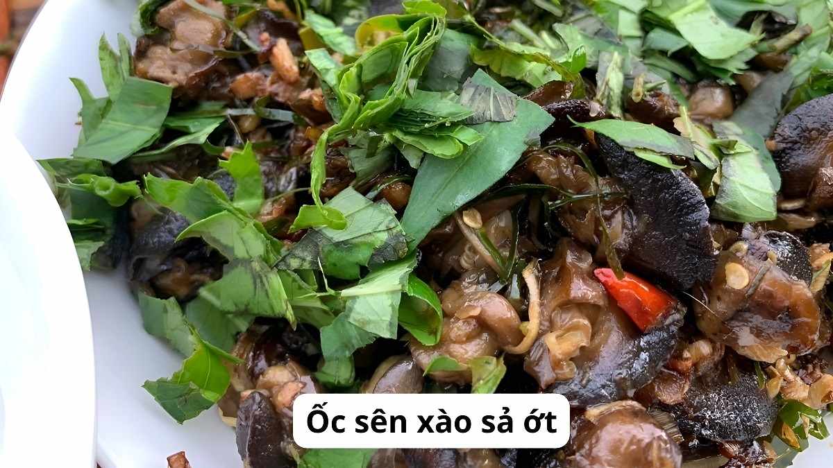 món ngon từ Ốc sên xào sả ớt