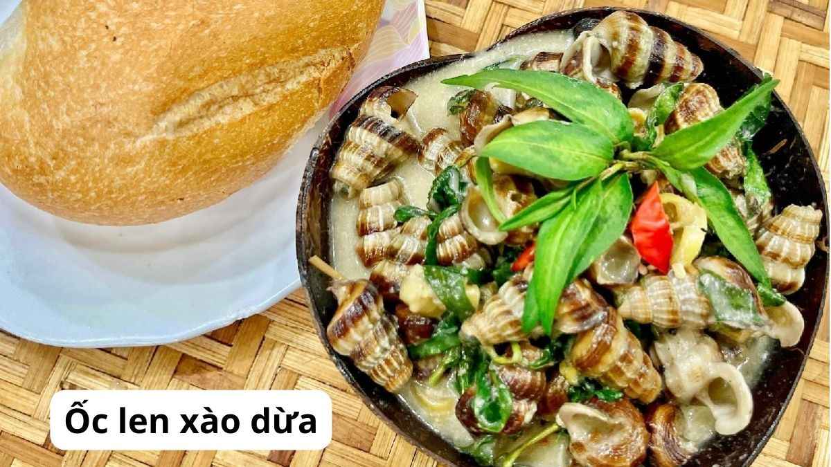 món ngon từ Ốc len xào dừa