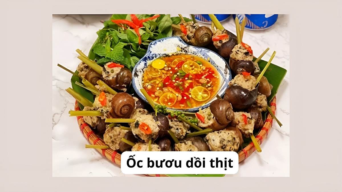 món ngon từ Ốc bươu dồi thịt