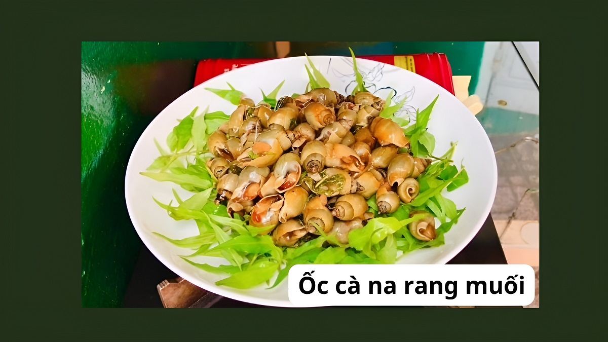món ngon từ Ốc cà na rang muối