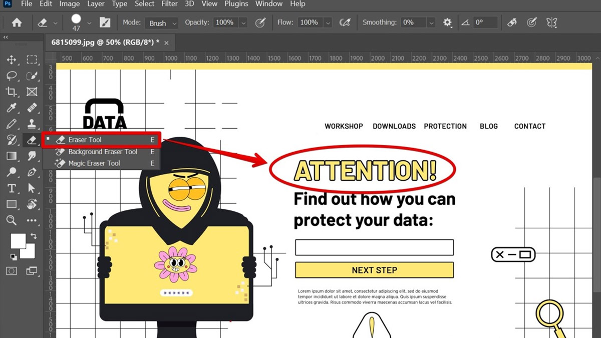 Những công cụ sử dụng nhiều nhất trong photoshop