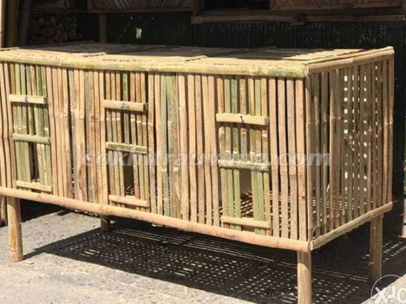Làm chuồng gà diện tích nhỏ với tre, nứa