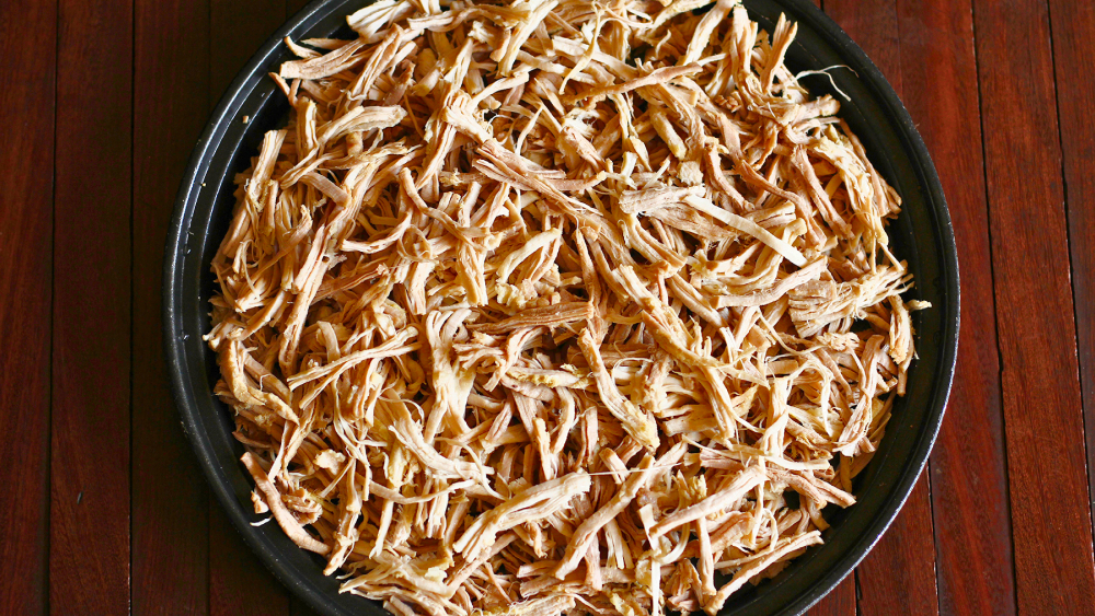 làm heo khô cháy tỏi bằng nồi chiên không dầu