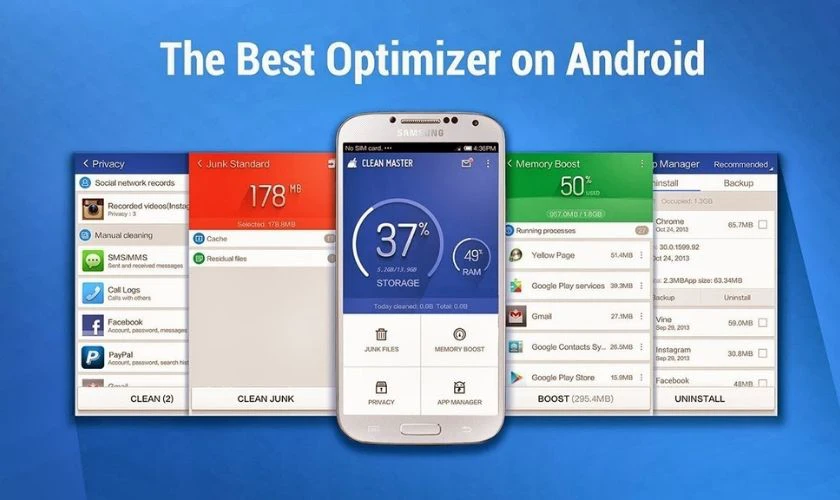 Sử dụng ứng dụng làm mát điện thoại Samsung