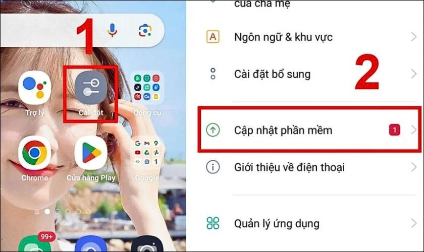 Cập nhật phiên bản hệ điều hành mới nhất