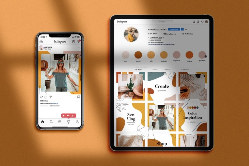 mockup mạng xã hội