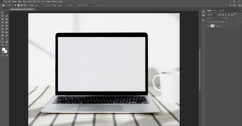 tạo mockup bước 1