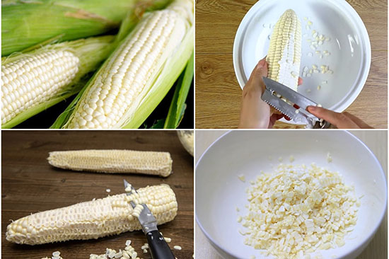 bào mỏng hạt bắp