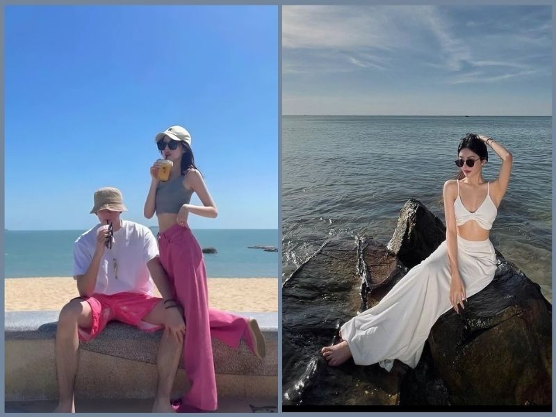 tạo dáng chụp ảnh biển đẹp