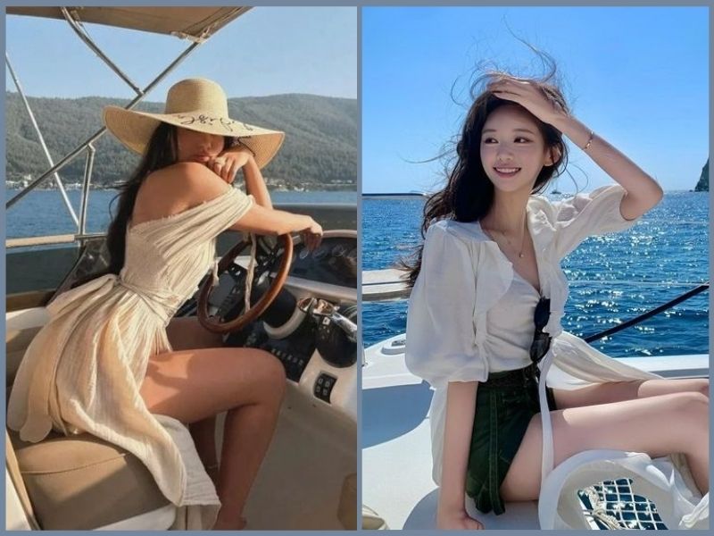 cách tạo dáng chụp ảnh trên tàu biển