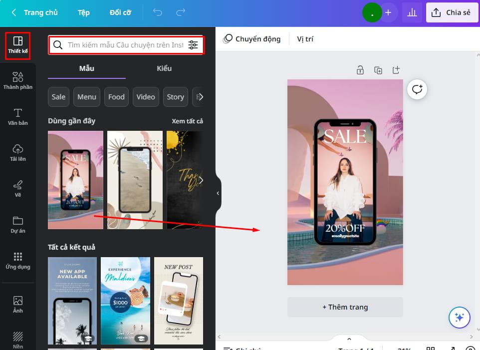 Thêm khung có hình dạng mong muốn vào thiết kế