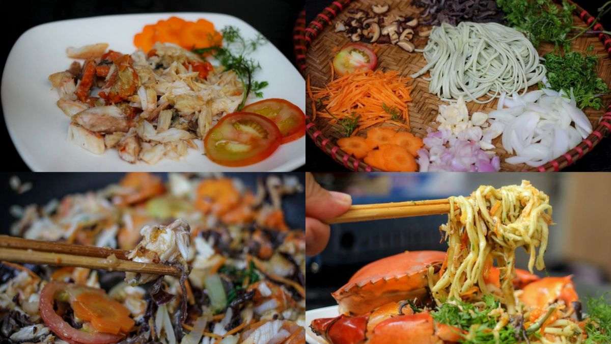 Cách làm mì xào cua