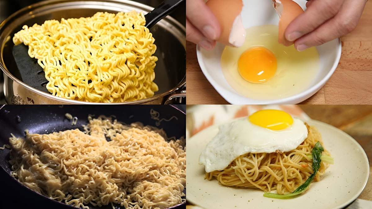 Cách làm mì xào trứng