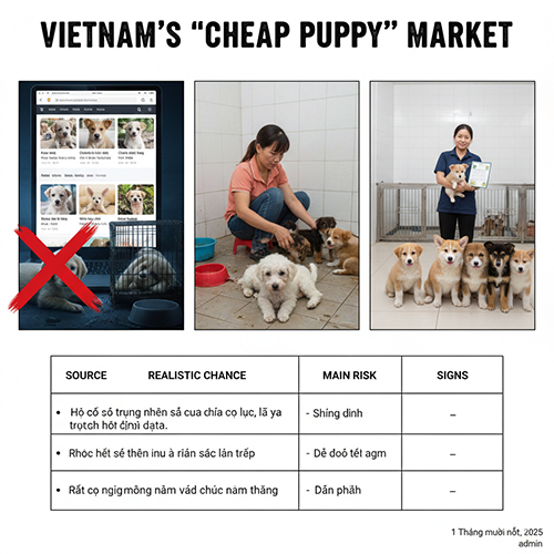 Mua chó con giá rẻ 200k, 500k, dưới 1 triệu – thật hay bẫy? 🐶🐶