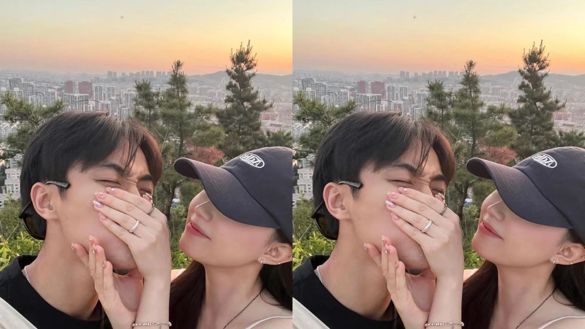 Chụp ảnh với người yêu giấu mặt bằng cách selfie cùng nhau