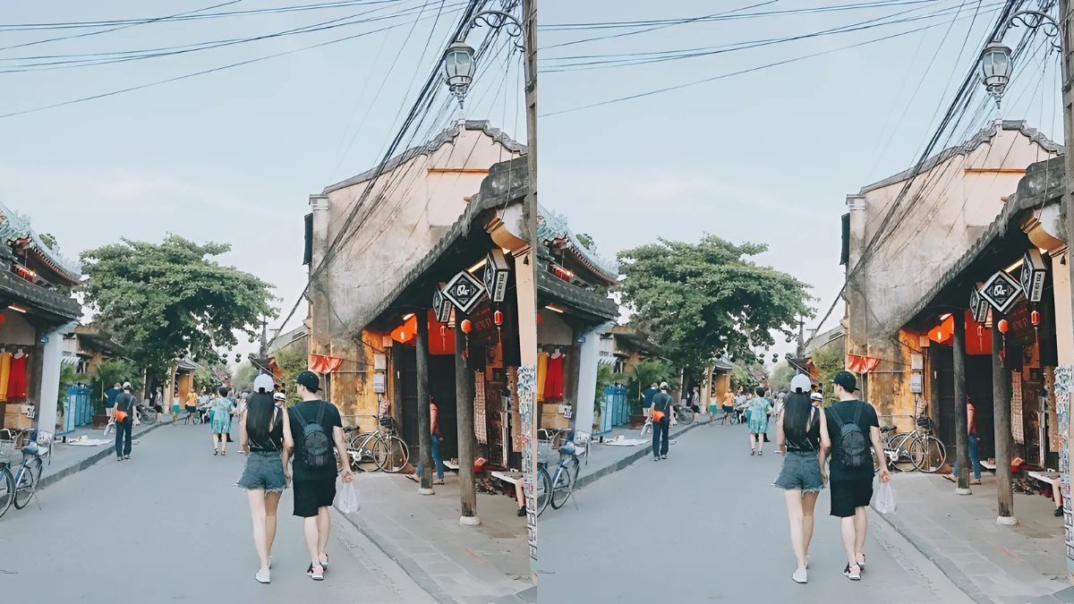 Chụp ảnh với người yêu giấu mặt kiểu chụp ảnh từ xa